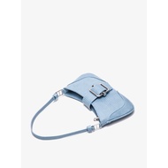 HIATUS Haze Blue Retro Lock Underarm Small Bag One Shoulder Simple Baguette Bag Korean Version ins S