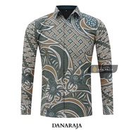 KEMEJA Original Batik Shirt With DANARAJA Motif, Men's Batik Shirt For Men, Slimfit, Full Layer, Long Sleeve