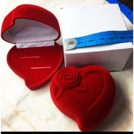 Rose heart ring box 2 rings kawain ring box Rose heart ring 2 rose ring box/
