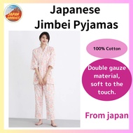 SISOFTLY Japanese jimbei pyjamas woman.cotton 100%.Double gauze.yukata.kimono.relax wear.Direct from