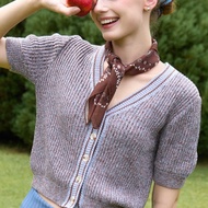 Healthy Planet Club-คาร์ดิแกนแขนสั้น Coco knit cardigan 100%organic cotton