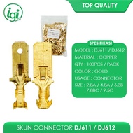 Skun CABLE CONNECTOR MALE FLAT CABLE AUTOMOTIVE TERMINAL CONNECTION DJ621 DJ622