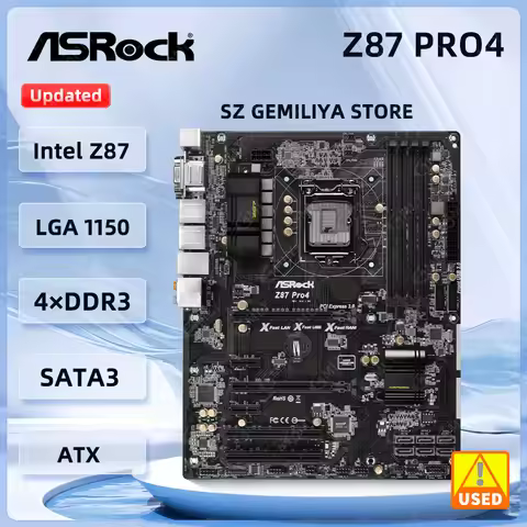 ASROCK Z87 Pro4 Motherboard LGA 1151 Intel Z87 DDR3 32GB ATX support i7-4770 i5-4670 i5-4570 i3-4160