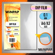 WinPAP OHP Film (A4 Size, A3 Size, 0.1mm, 20s) Transparency Film, Transparent Paper, Projector Film,