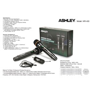 ASHLEY WR400 Wireless Microphone WR 400 Rechargeable Microphone BATTERY AshleyOriginal