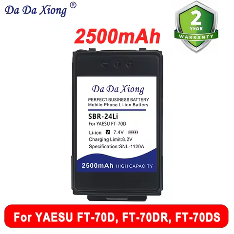 SBR-24Li 2500mAh Walkie-Talkie Li-ion Battery For YAESU FT-70D FT70D FT70DR FT-70DR FT-70DS Two Way 