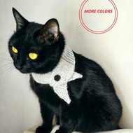 寵物圍巾 魚貓項圈 寵物圍巾 手織圍脖 保暖 頸部配件
