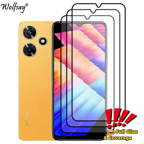 Full Cover Screen Protector For Infinix Hot 30i Tempered Glass For Infinix Hot 30i NFC Glass For Inf