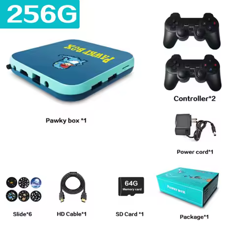 Pawky Box Video Game Console For PS1 N64 PSP GB 50000 Classic Retro Games Player EE Game 4.2 4K Wire