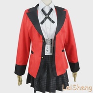 ชุดเครื่องแบบนักเรียนชุดคอสเพลย์ kakegurui jabami yumeko Saotome meisjes