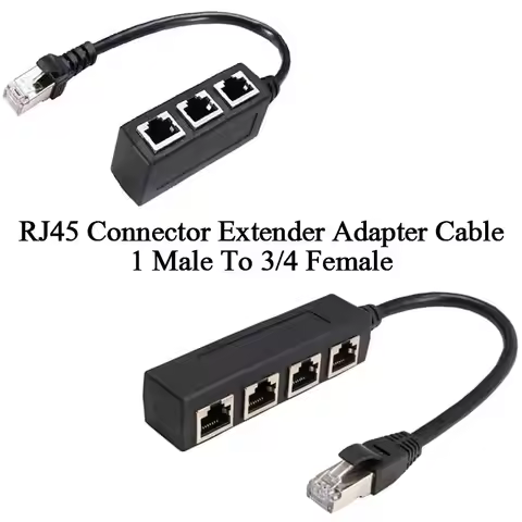 1PCS RJ45 Splitter LAN Ethernet Network RJ45 Connector Extender Adapter Cable for Networking Extensi