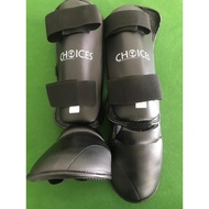 Martial Arts Sparring Gear Shin Guard & Foot Protection Black Instep