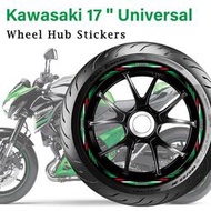 台灣現貨川崎17英寸摩托輪轂通用反光輪轂貼適用於Kawasaki W175 Z125 Z900 Ninja Versys