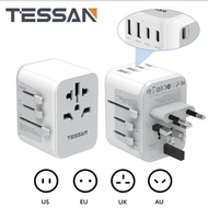 Tessan 633Fv-Gr Universal Travel Socket Adapter 2 Usb 3 Usb C