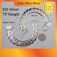 Original 925 Silver Bracelet Safety Chain 580 TP Bangle For Men |  Gelang Tangan Bangle Lelaki Rantai Kecil Perak 925