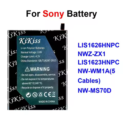Battery For Sony Walkman 5-Wire Dmp-Z1 NW-A35 NW-A45 NW-A46 NW-Ms70d NW-Ms90d NW-Wm1a NW-Wm1z Nwz-ZX