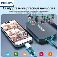 PHILIPS 3/4/6TB High-Speed Portable SSD External Drive USB 3.2 Gen 1 HDD, 550MB/s Read Speed, Compac