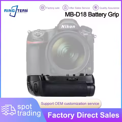 MB-D18 Battery Grip Is Compatible With Nikon D850, Supports EN-EL15 EN-EL15a AA Batteries, and Suppo