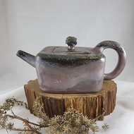 手工柴燒方型茶壺