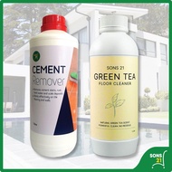 SONS21 Clean and Mop Package - Cement Remover & Floor Cleaner Green Tea (1L)