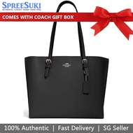 Coach Handbag In Gift Box Tote Shoulder Bag Mollie Tote Black / True Red # 1671D1