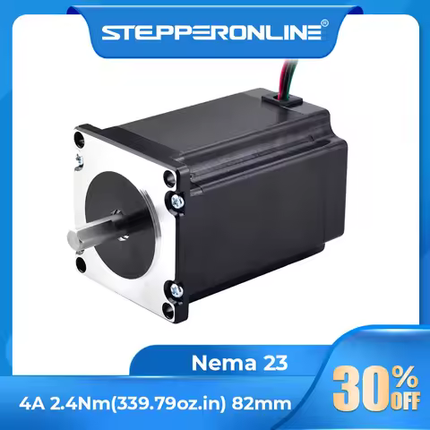STEPPERONLINE Nema 23 Stepper Motor 2.4Nm 57x82mm 4A D=8mm Nema23 Stepping Motor CNC Router Engravin