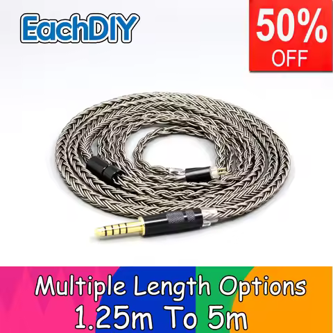 Silver plated 16 Core GreyEarphone Cable For 0.78mm 2pin For Vision Ears VE2 VE3 VE4 VE5 VE6 VE6X VE