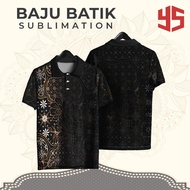 (BATIK03) TSHIRT BATIK BERKOLAR SUBLIMATION