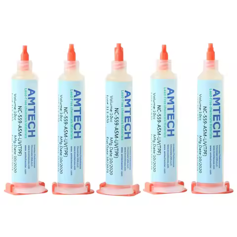 100% AMTECH NC-559-ASM-UV(TPF) Flux Cleaning Free Low Smoke BGA Soldering Station Commonly Used 559 