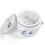 【A Motion】 Ceramic Double-Covered Soup Pot Yan Nest Slow Cooker Water-Insulated Inner Bowl Single Pe