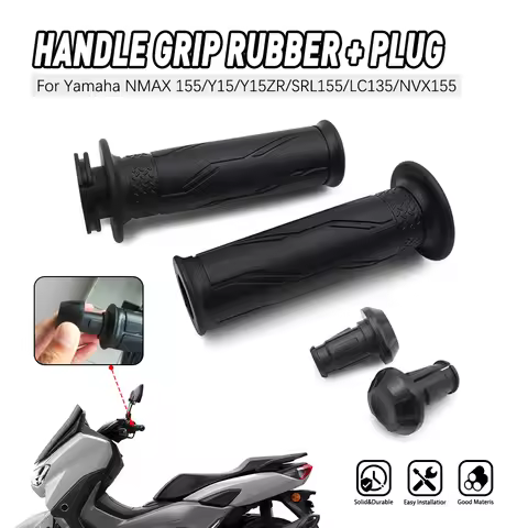 For YAMAHA NMAX 155 Y15 Y15ZR SRL115 LC135 NVX155 7/8" 22mm Motorcycle Hand Grips Rubber Gel Grip wi