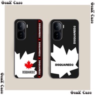 Case for Vivo IQ00 Neo 10 with square edges printed with maple leaf pattern Dsquare2 icon hot trend