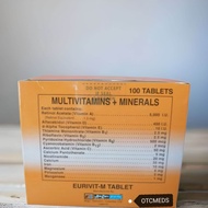 EURIVIT - M Multivitamins + Mineral Tablets 100's