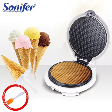 Electric Egg Roll Maker Crispy Omelet Mold Crepe Baking Pan Pancake Bakeware DIY Ice Cream Cone Mach