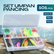 LIXADA Fishing Bait Kit: 101 Pcs Bait & Storage Box