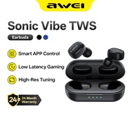 Awei T13 Pro TWS Earbuds Bluetooth HiFi Stereo Bass In-Ear Earphones Gaming IPX6 Waterproof with Mic