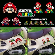 Super Mario Motorcycle Sticker Reflective Cartoon Motorbike Body Decal Waterproof Motorcycle Accessories