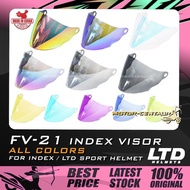 LTD FV-21 TINTED,IRIDIUM,CRYSTAL,RAINBOW,SIVLER,GOLD,2 TONE VISOR FOR LTD AVENT/SPORT, INDEX, X-DOT 