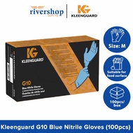 KLEENGUARD G10 Flex Blue Nitrile Gloves - M x 100pcs / Disposable Nitrile Glove / Nitrile Powder free rubber glove