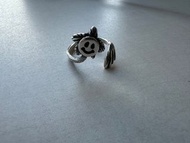 Bill Wall Leather  Palm Tree Happy Face/Wave Ring