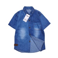 Baju Koko Anak Laki Laki Oshkosh Kemeja Jeans Denim Atasan Cowok Perempuan Usia 1-9 Tahun