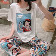 Miya Korean style snow white cartoon short-sleeved design pajama terno pang tulog pajama sets sleepwear for women 1016