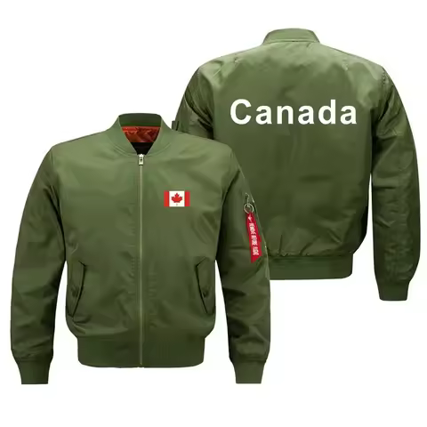 Funny Canada Military Flight Aviation Men Ma1 Bomber Jacket Outdoor Windproof Man Baseball Coats