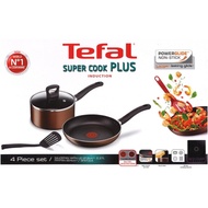 Tefal Induction Non Stick Super Cook Plus 4PCS Cookware Set Pots &amp; Pans