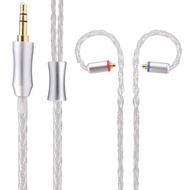8 Core MMCX Cable, Upgrade Silver Plated Audio Cable, MMCX Interface Replacement Cable Compatible wi