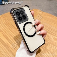 Soft Clear Cases for Honor X8C X8B X6B X8A X8 X6 X6S X7C X6A Plus Plating Metal Magnetic Back Cover 