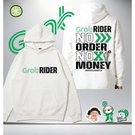 Ready Stock Baju Sulam Grab Simple Grab Food Hoodie Grab Food Delivery Pure Cotton long-sleeved swea