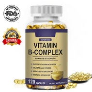 Vitamin B Complex Capsule 120pcs 11 in 1 Supplement B Complex for Nerve En