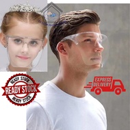 Full Face Shield Acrylic Adult and Kids Anti Fogging Reusable Face Mask safety glass Pelindung Muka Topeng Muka 太空面罩护目镜