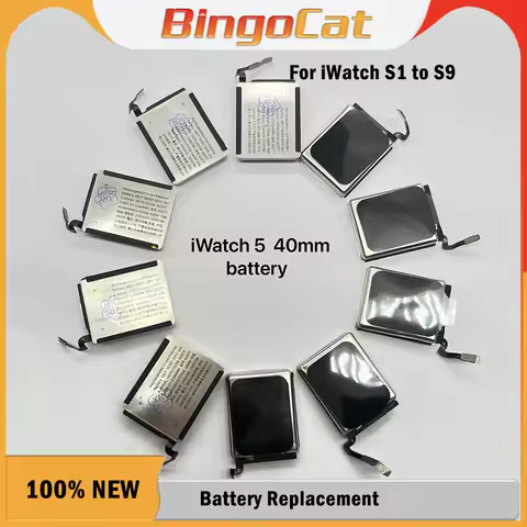Novecel 2pc 100% New Battery For Apple Watch Series SE SE2 4 5 6 7 8 Bateria For IWatch LTE S4 S5 S6